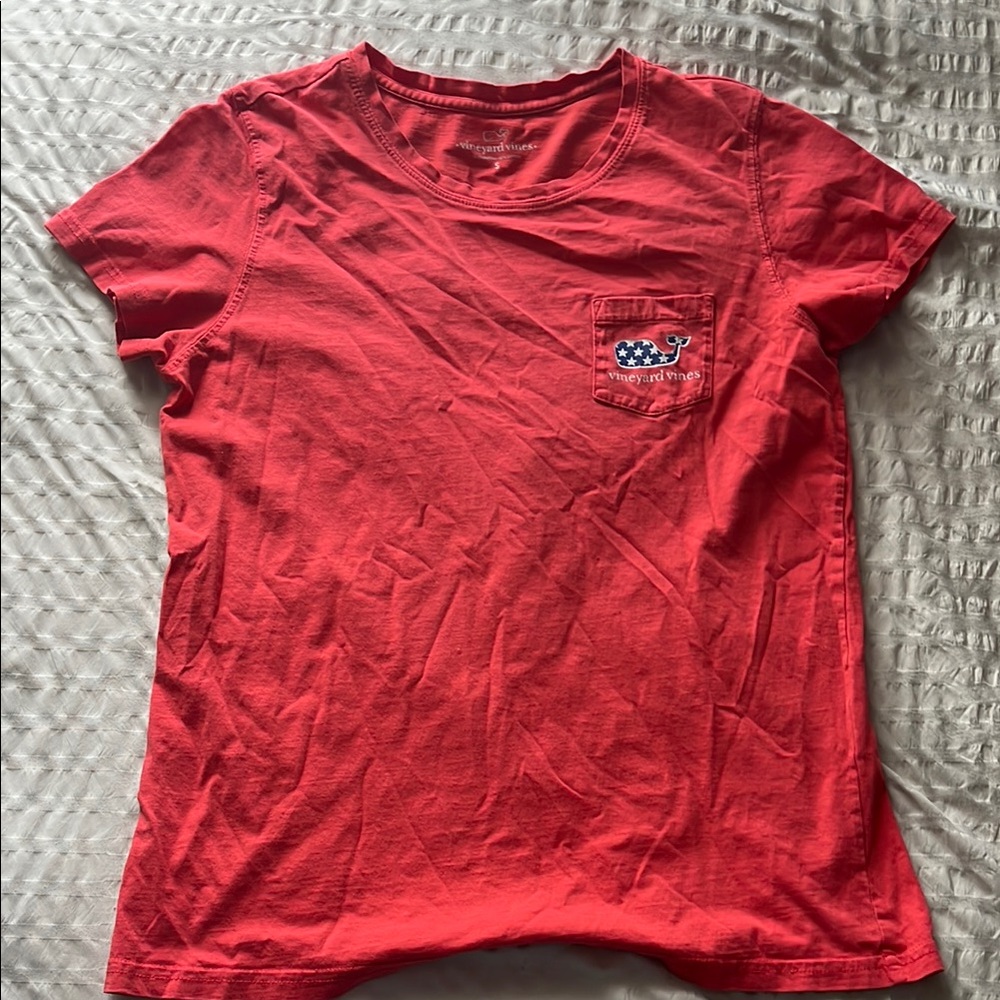 Vineyard Vines Women's Red Pocket Tee